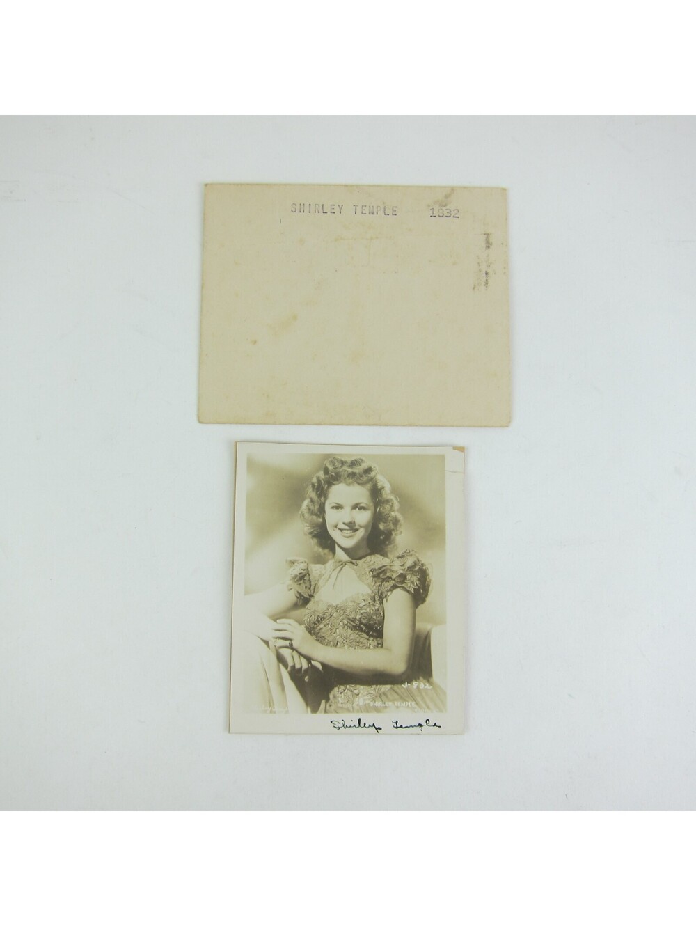 Shirley Temple Photograph 1832 & Envelope 5x4 Hollywood Actress Vintage 1940s